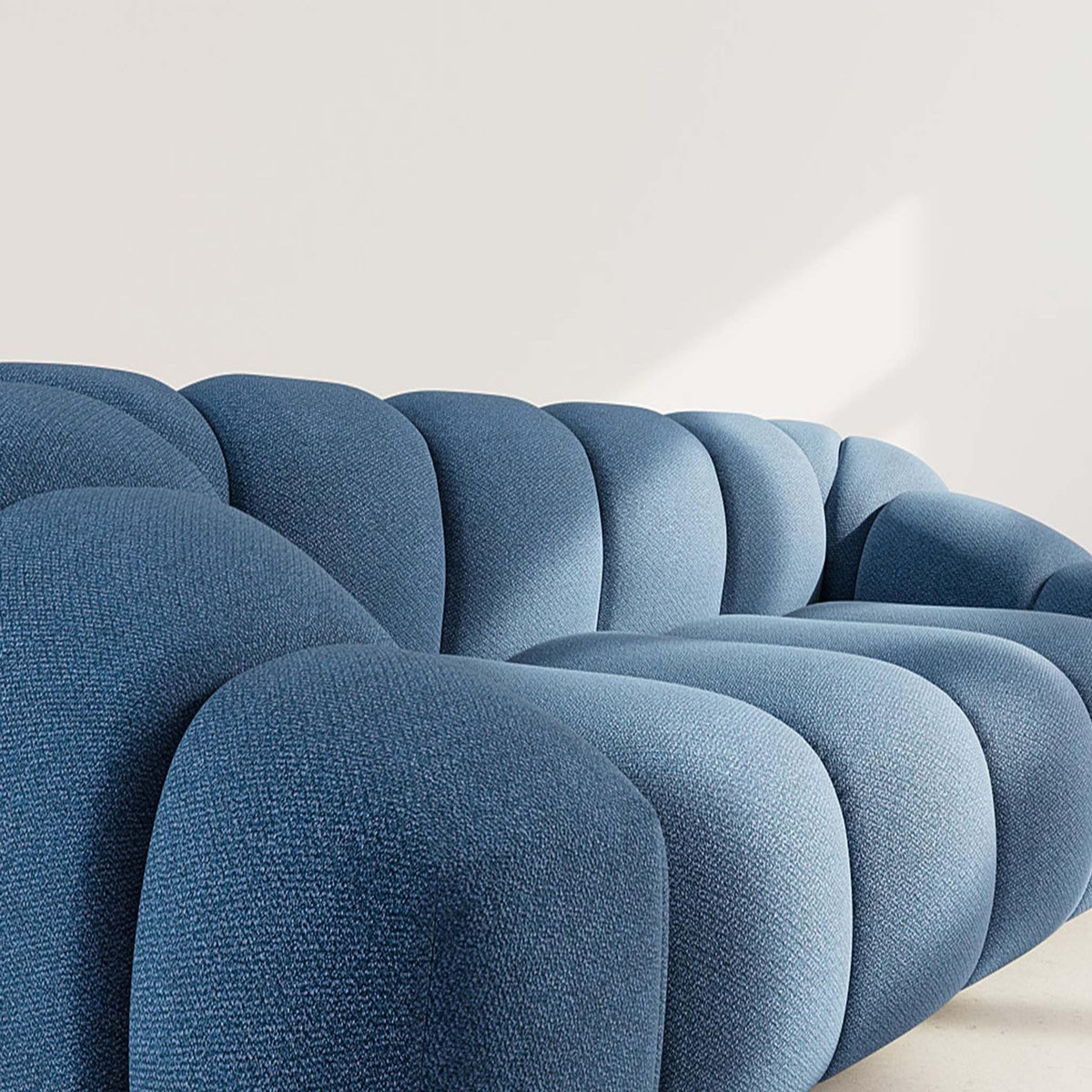 LISA DESIGN Ava - canapé 3 places en velours texturé