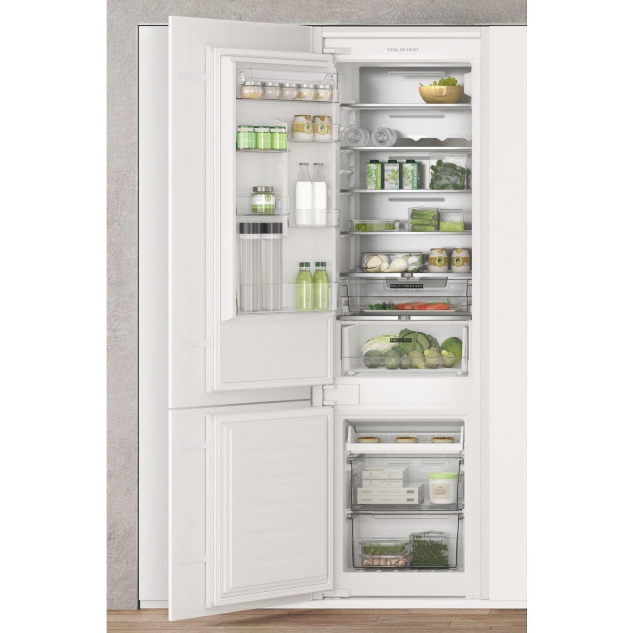 Voir la diapositive 1 : Whirlpool Réfrigérateur combiné encastrable WHC20T152 Supreme Silence 193cm