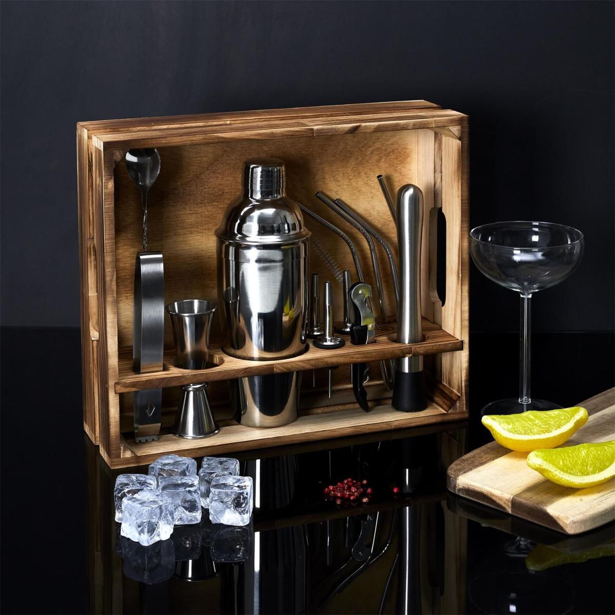 Voir la diapositive 6 : COOK CONCEPT Set à cocktail  15 pièces  27cm argent