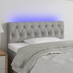 VIDAXL Tete de lit a LED Gris clair 90x7x78/88 cm Tissu