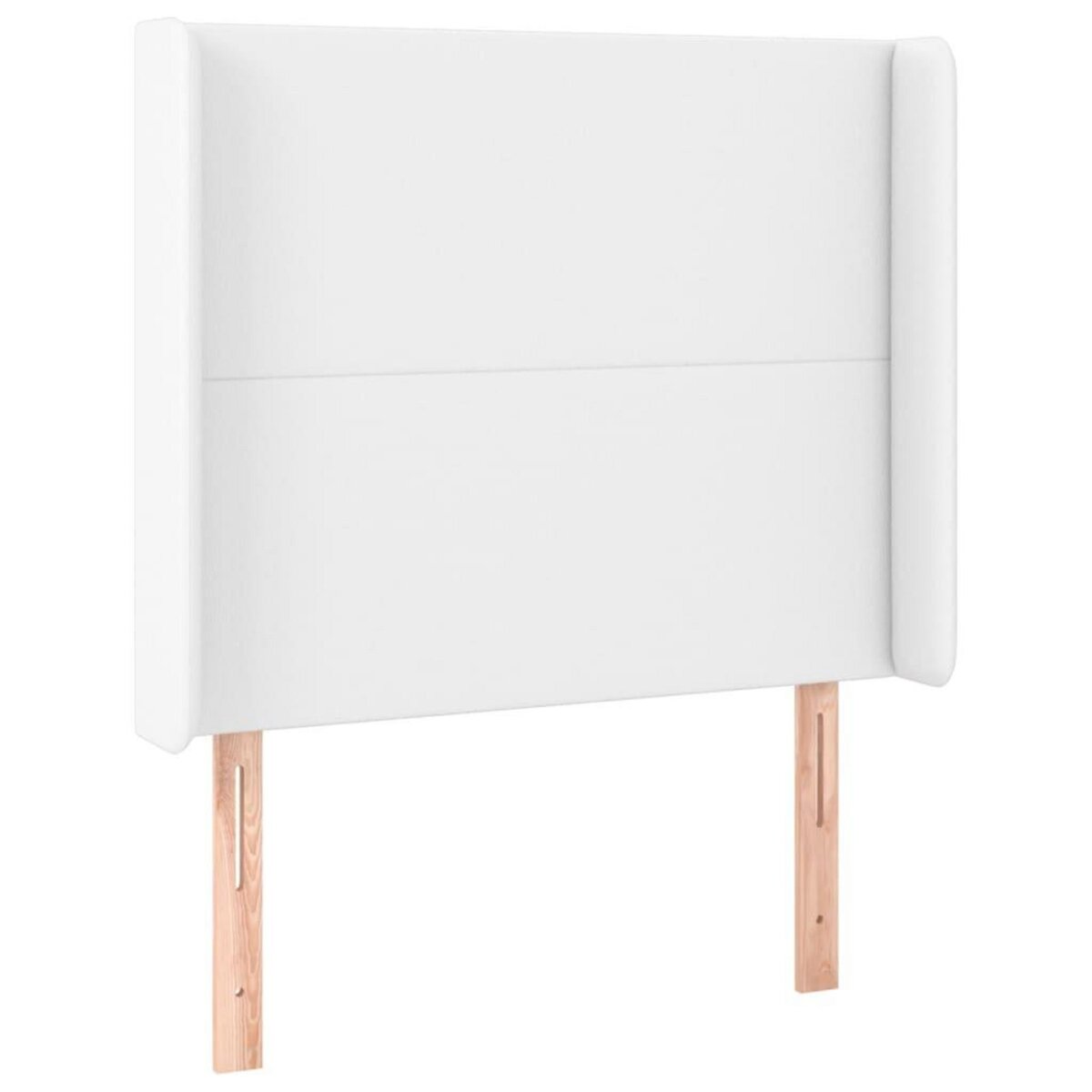 VIDAXL Tete de lit avec oreilles Blanc 103x16x118/128 cm Similicuir
