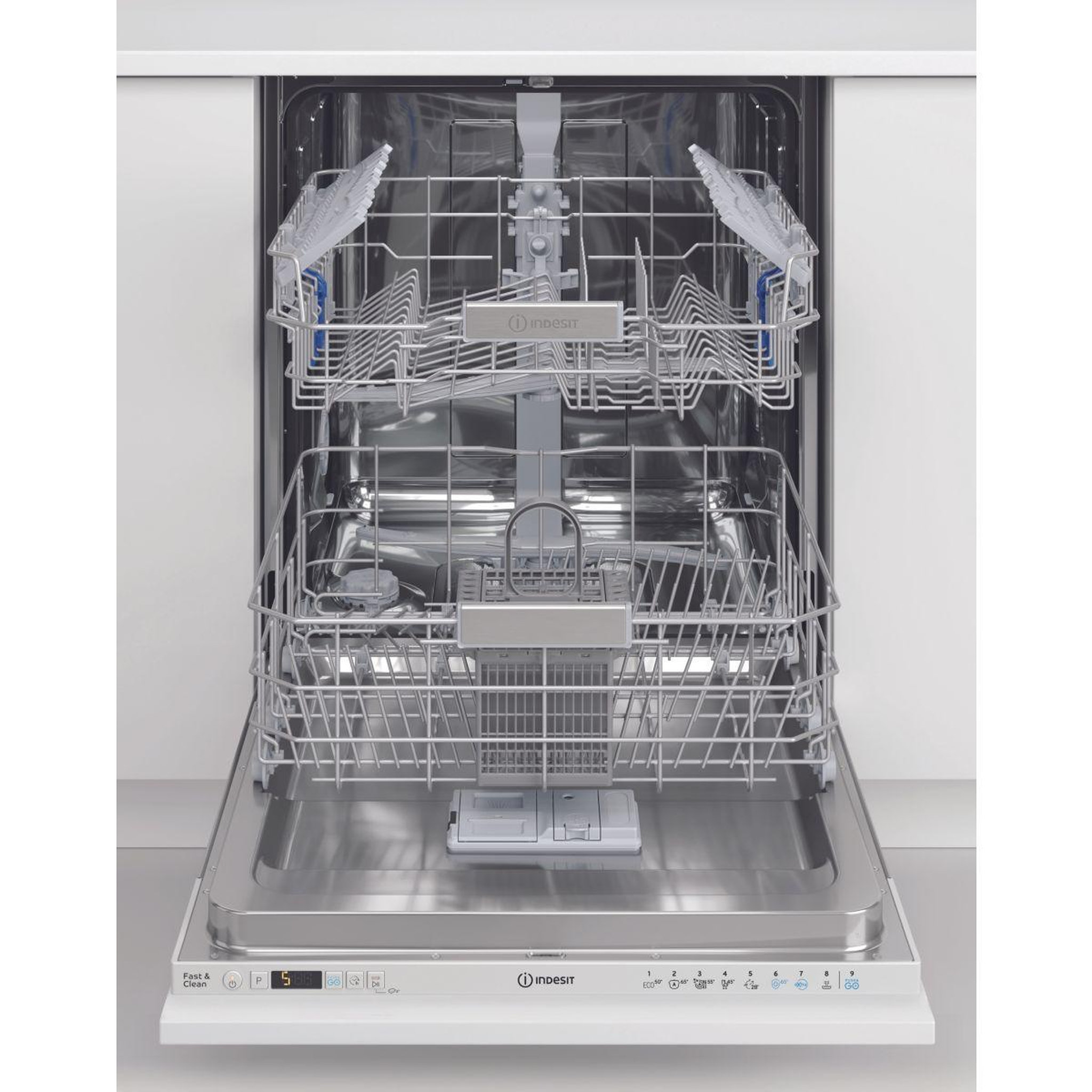 Voir la diapositive 2 : Indesit Lave vaisselle encastrable in2ic14bn7s1 sliding