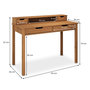 Voir la diapositive 5 : IDIMEX Bureau RAUL L 114 cm avec 4 tiroirs en bois massif
