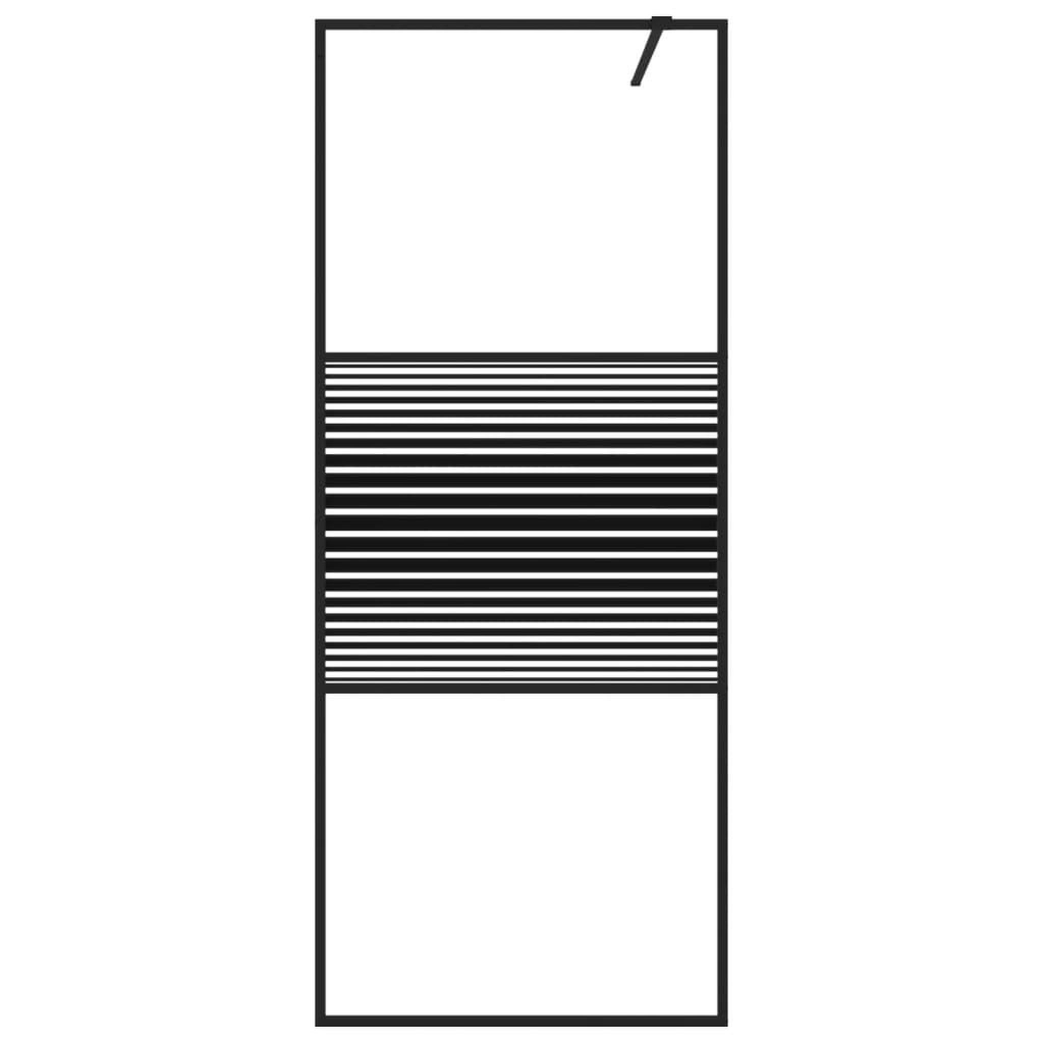 Voir la diapositive 3 : VIDAXL Paroi de douche Noir 80x195 cm Verre ESG transparent