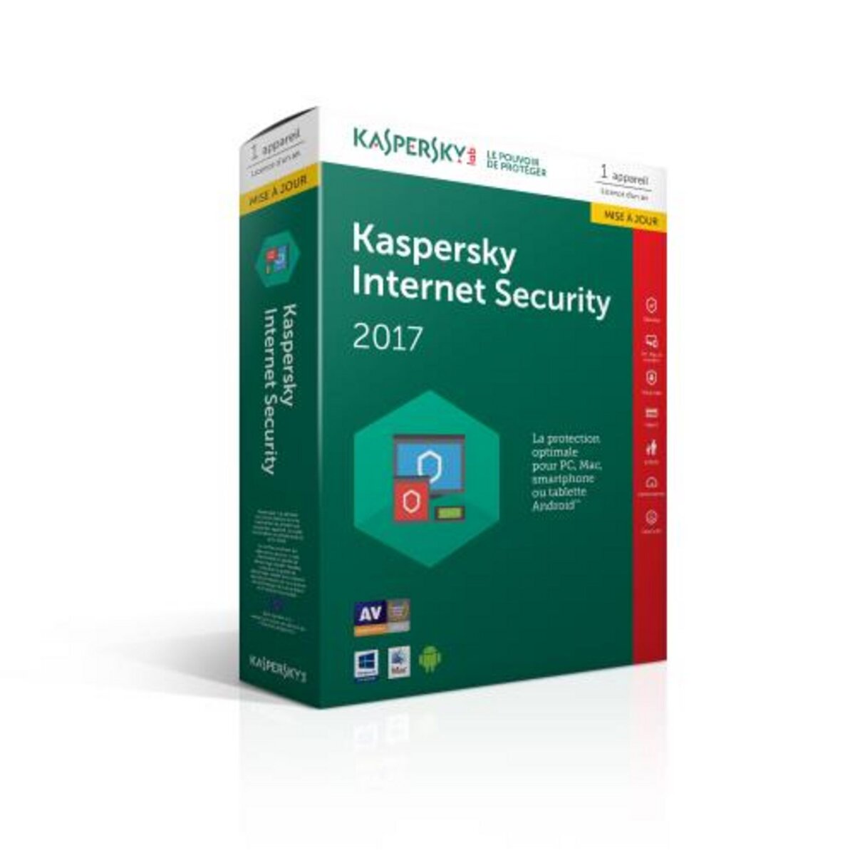 Kaspersky Internet Security antivirus 2017 - 1 Poste/An