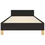 VIDAXL Cadre de lit avec tete de lit Noir 90x200 cm Tissu