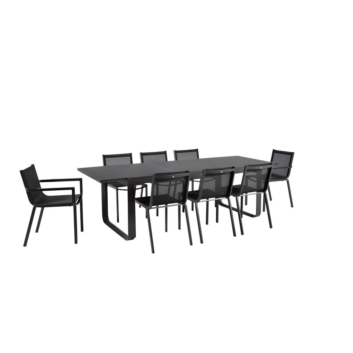 Arcane Salon repas de jardin extensible 8 personnes 