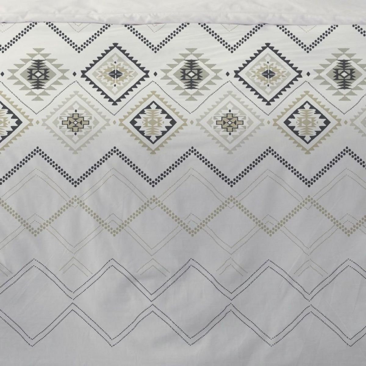 Dourev Housse de couette 260x240 AZTECA + 2 taies 100% coton