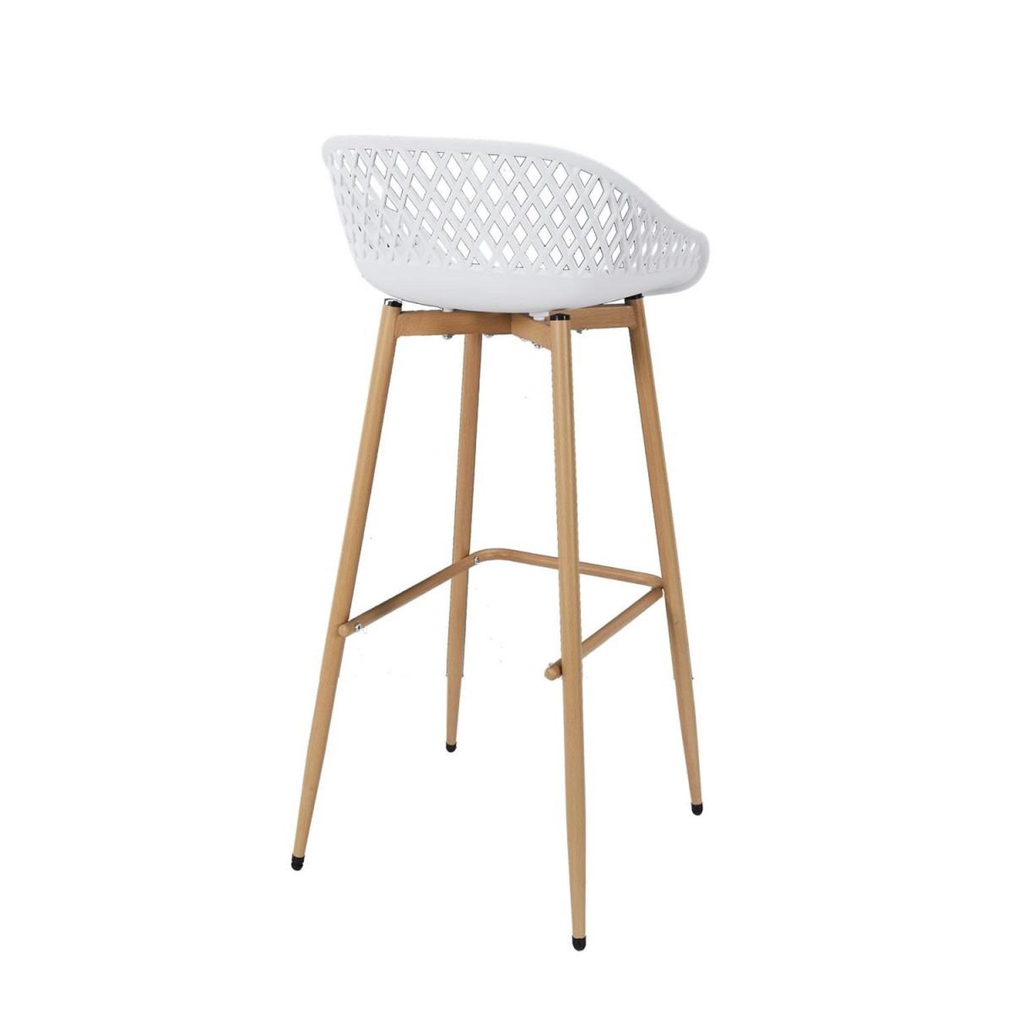 Voir la diapositive 5 : The Home Deco Factory Lot de 2 tabourets de bar  malaga  88cm blanc