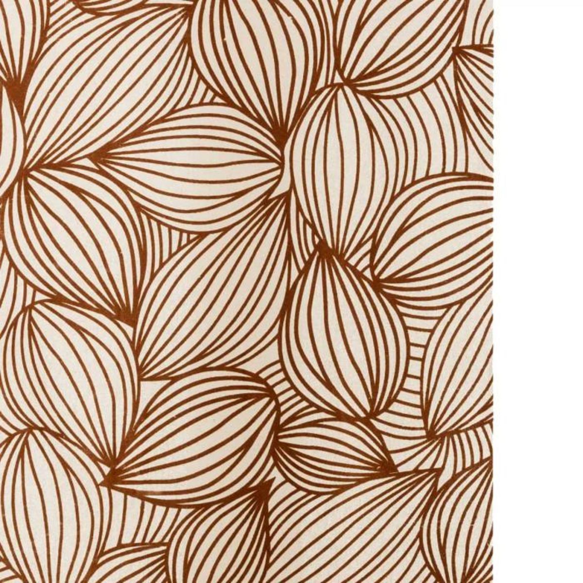 ATMOSPHERA Rideau à Œillets Floqué  Automne  140x260cm Rouille