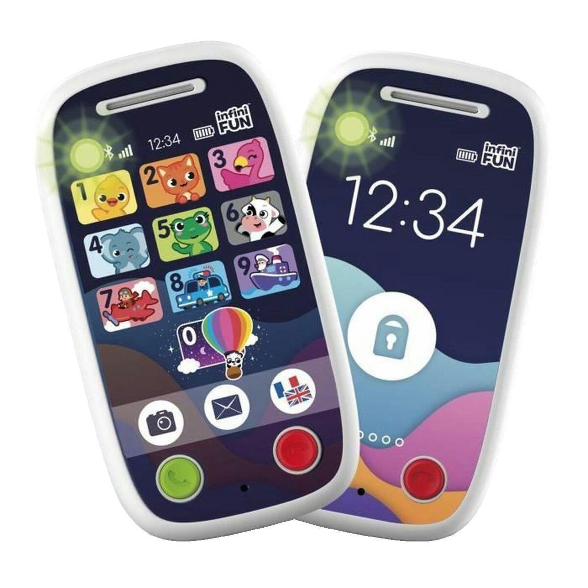 Téléphones Jouet - KD - Mon 1er Duo de Téléphones - Communication réaliste et apprentissage des chiffres et couleurs
