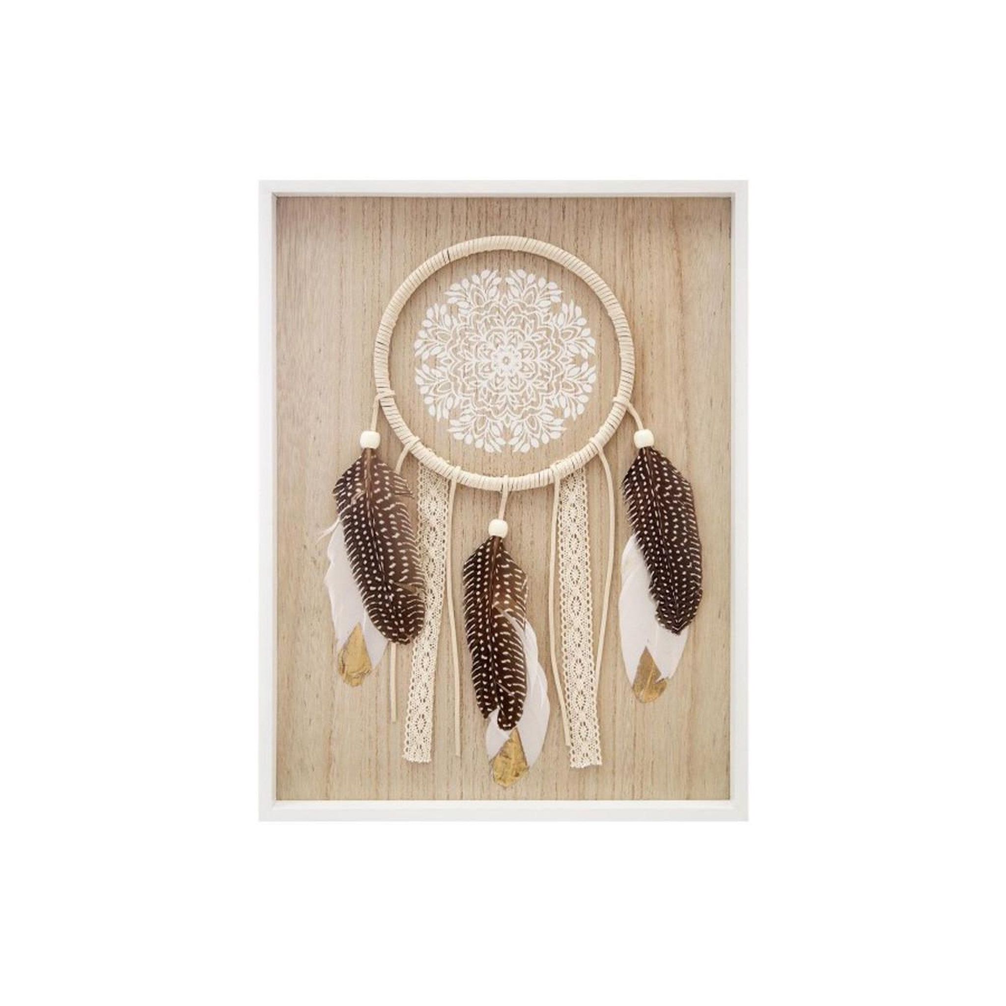 ATMOSPHERA Cadre déco  attrape-rêve  40cm naturel