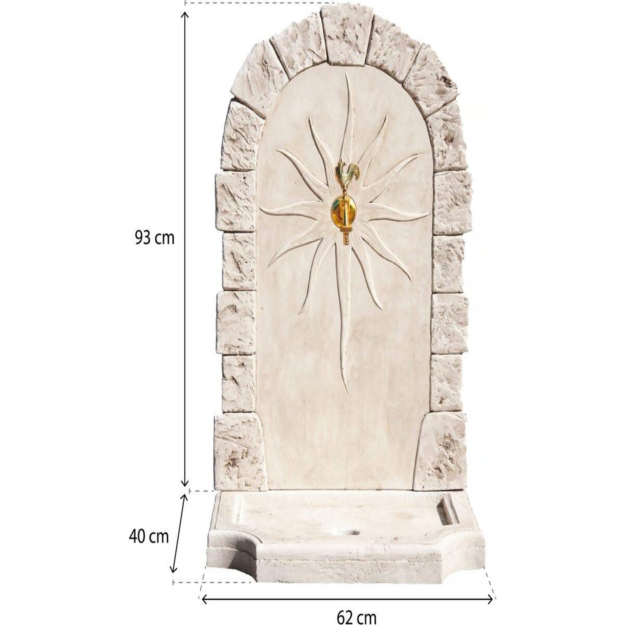 Voir la diapositive 3 : Habitat et Jardin Fontaine  Calypso  - 0.62 x 0.40 x 0.93 m