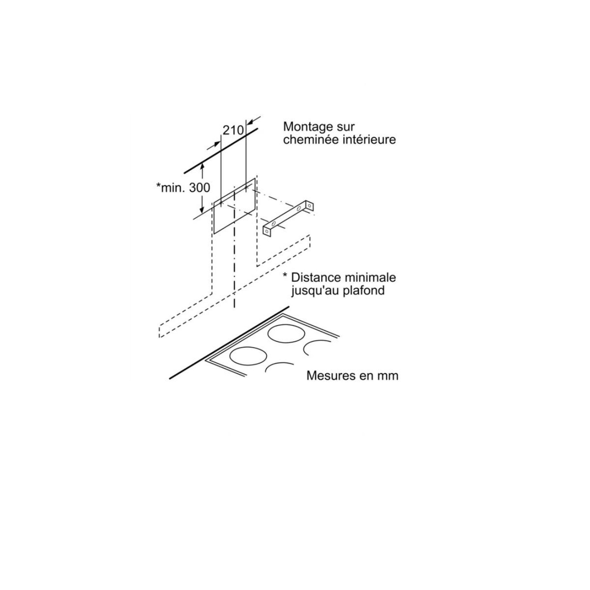 Voir la diapositive 2 : BOSCH Kit de recyclage pour hotte - dwz0xx0j0