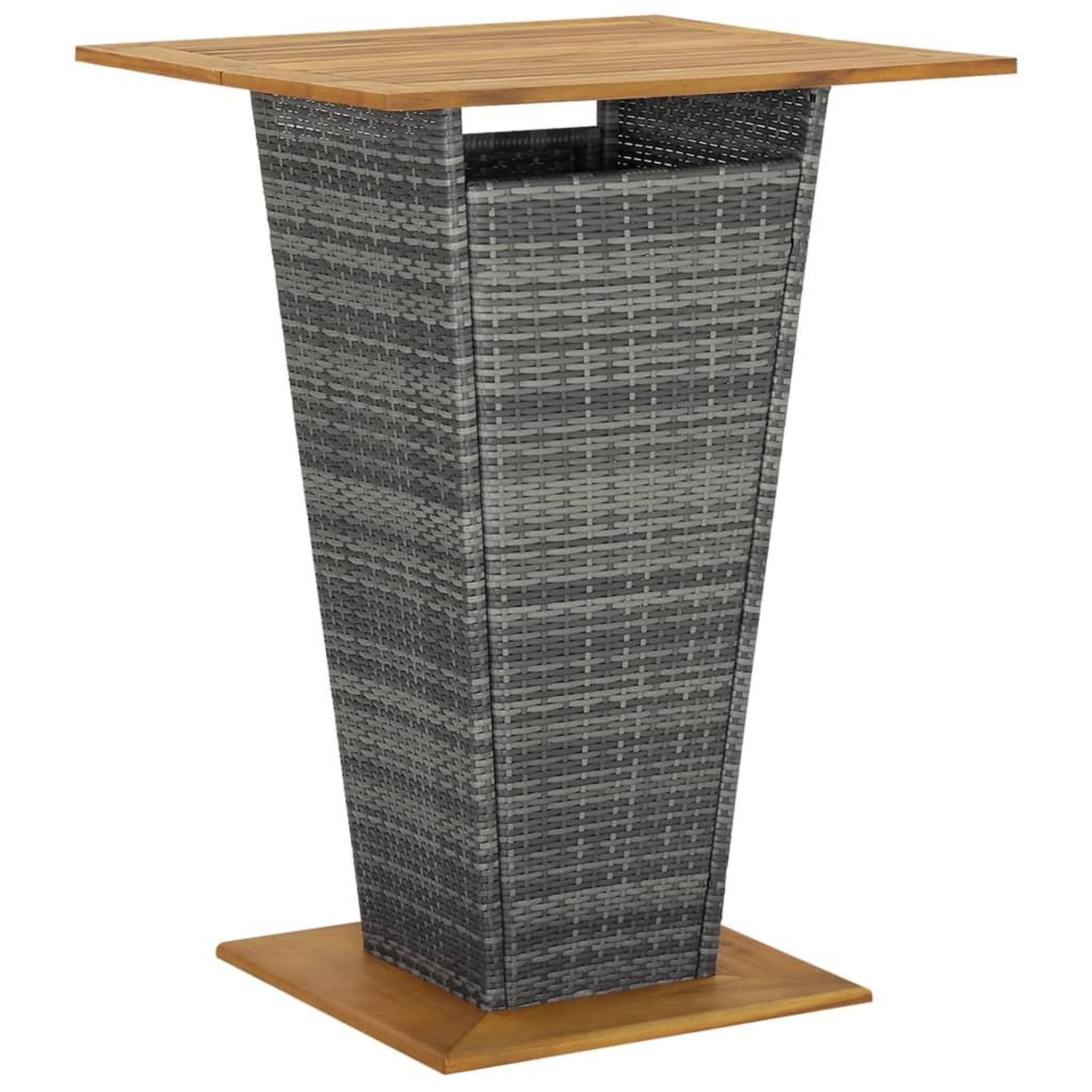 Voir la diapositive 3 : VIDAXL Ensemble de bar de jardin 5 pcs et coussins resine tressee gris