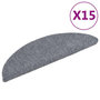 Voir la diapositive 2 : VIDAXL Tapis d'escalier auto-adhesif 15 pcs 56x17x3 cm Gris clair