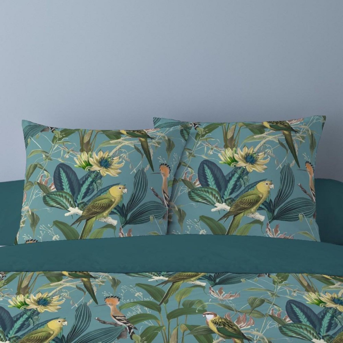 Dourev Housse de couette 240x220 AVALON + 2 taies Percale de coton