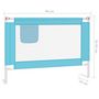 Voir la diapositive 6 : VIDAXL Barriere de securite de lit enfant Bleu 90x25 cm Tissu