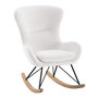 Voir la diapositive 1 : Paris Prix Fauteuil à Bascule Bouclette  Rocky  101cm Blanc