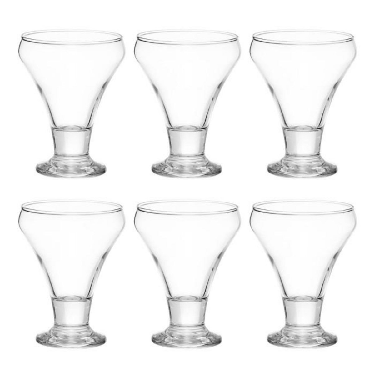 SECRET DE GOURMET Lot de 6 Coupes à Glace  Gelo  30cl Transparent