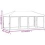 Voir la diapositive 6 : VIDAXL Tente de reception pliable avec parois Creme 3x6 m