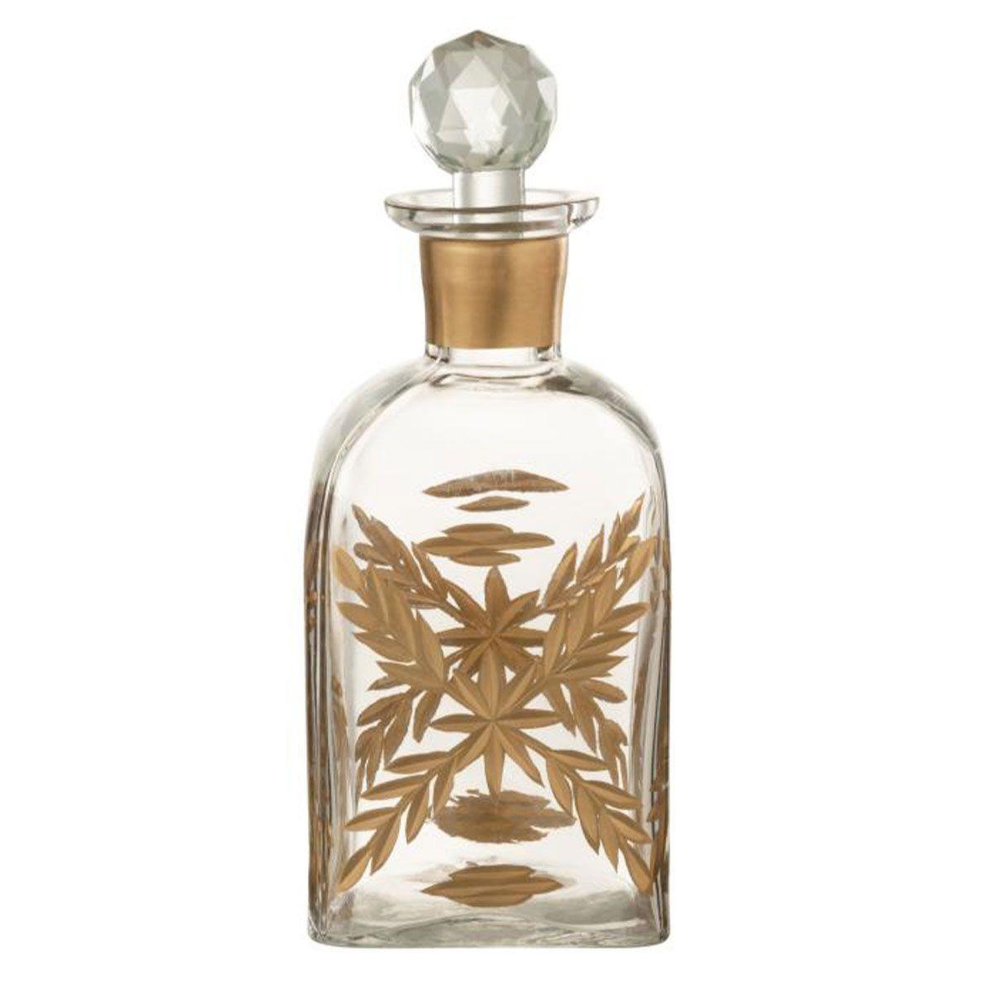Voir la diapositive 1 : J-LINE Carafe Carrée en Verre  Chloé  46cm Transparent