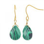 Voir la diapositive 1 : SC BOHEME Boucles d'oreilles SC Bohème ornées de deux pierres malachite