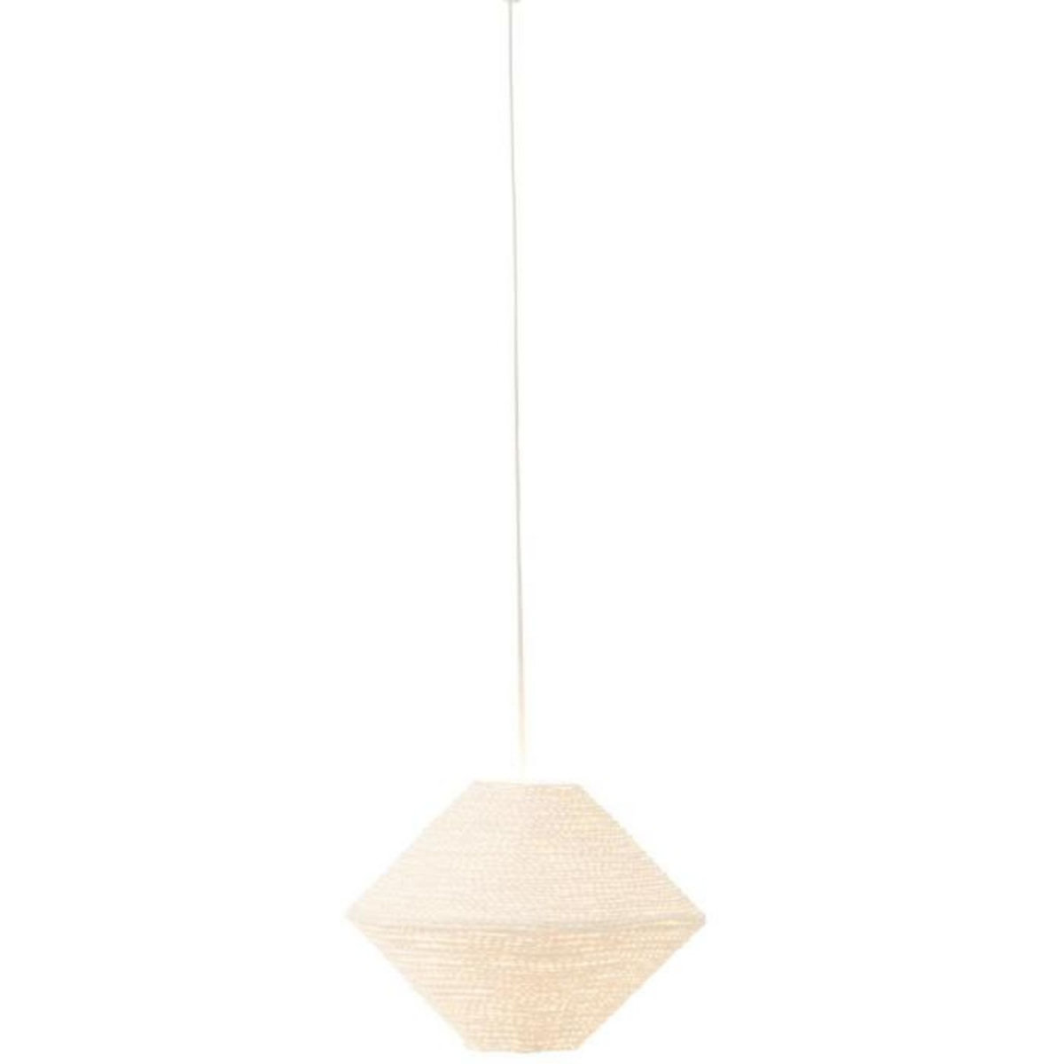 Paris Prix Lampe Suspension en Raphia  Soucoupe  35cm Blanc