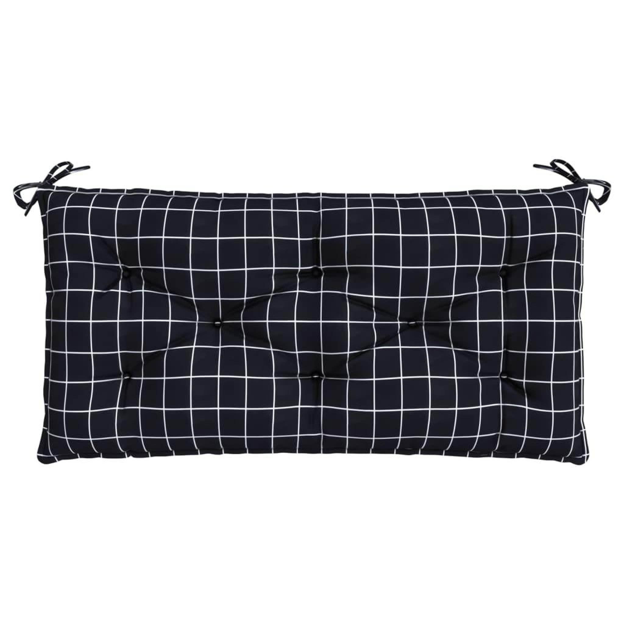 Voir la diapositive 4 : VIDAXL Coussin de banc de jardin carreaux noir 100x50x7cm tissu oxford