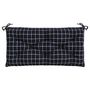 Voir la diapositive 4 : VIDAXL Coussin de banc de jardin carreaux noir 100x50x7cm tissu oxford