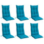 Voir la diapositive 3 : VIDAXL Coussins de chaise a dossier haut lot de 6 bleu clair