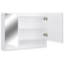 Voir la diapositive 5 : VIDAXL Armoire a miroir de salle de bain LED Blanc 80x15x60 cm MDF