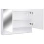 Voir la diapositive 5 : VIDAXL Armoire a miroir de salle de bain LED Blanc 80x15x60 cm MDF