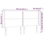 Voir la diapositive 6 : VIDAXL Tete de lit a LED Gris fonce 163x16x118/128 cm Tissu