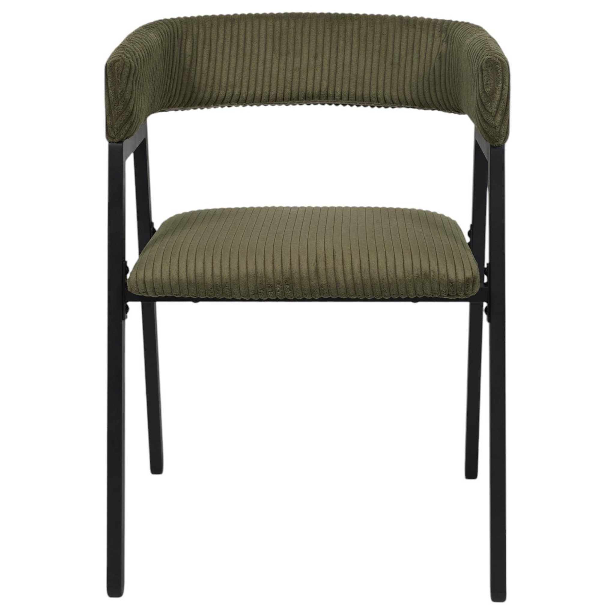 Voir la diapositive 3 : TOILINUX Lot de 2 fauteuils design en tissu côtelé scott