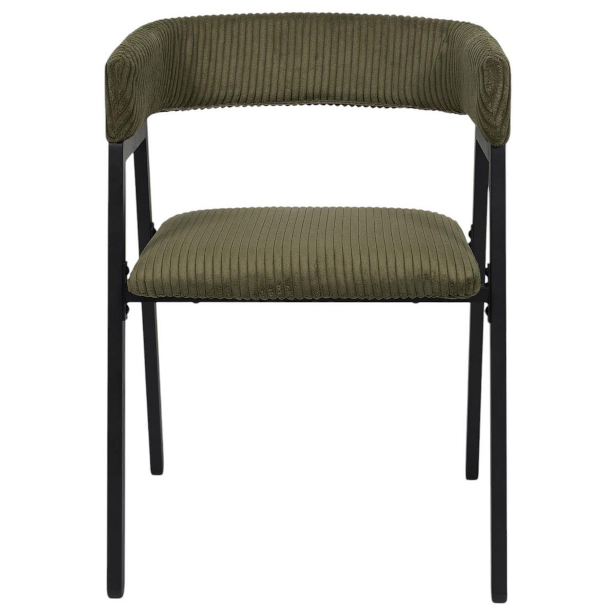 The Home Deco Factory Lot de 2 fauteuils design en tissu côtelé SCOTT