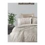Voir la diapositive 3 : GENERIQUE Parure de lit - 1 housse de couette 220 x 240 cm + 2 taies d'oreiller 60 x 60 cm - Satiné 100% coton - Cappuccino