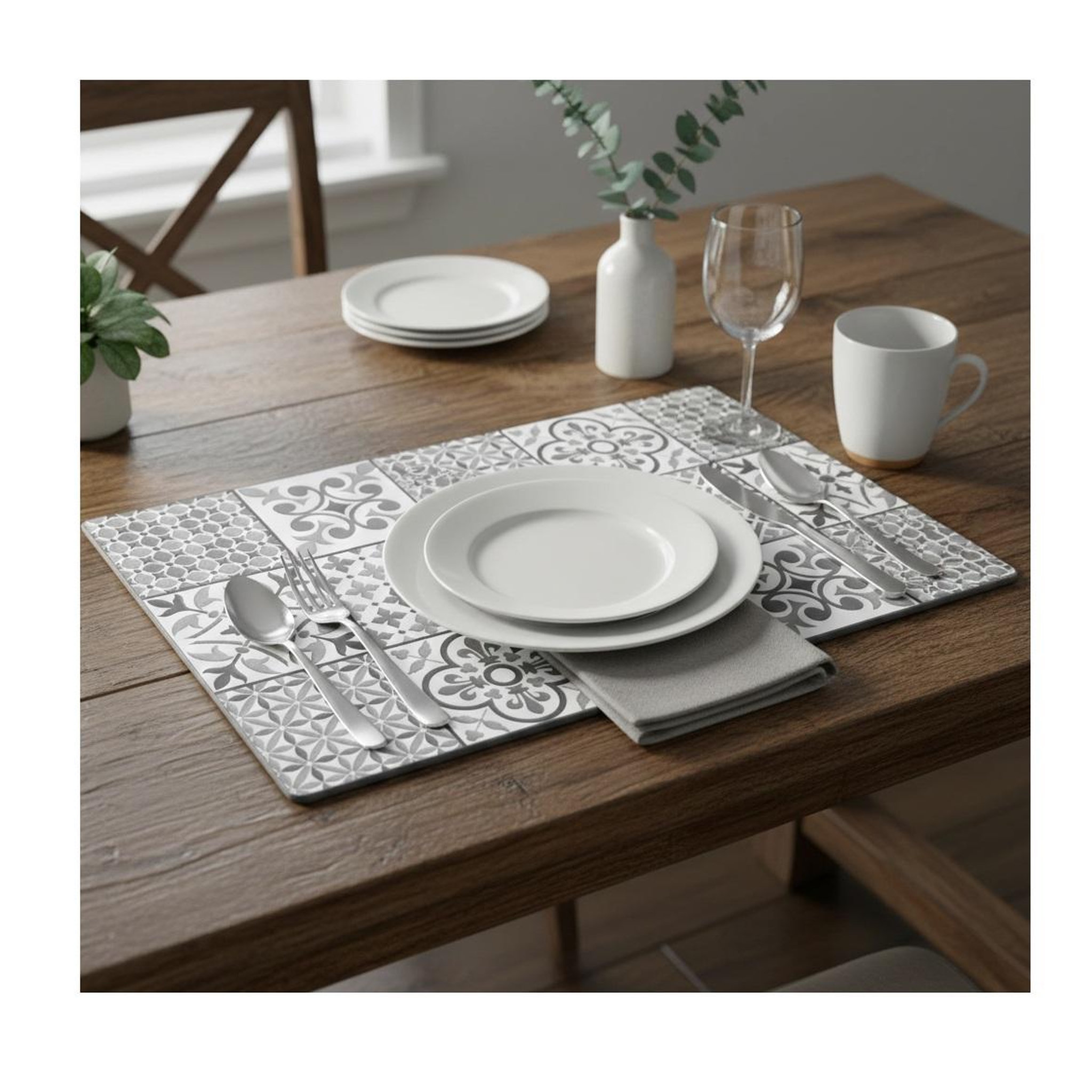 Voir la diapositive 2 : Eden Set de table rivoli design et moderne