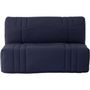 Voir la diapositive 1 : MARKET24 Banquette BZ DREAM - Tissu 100% Coton bleu foncé - Couchage 140x190 cm