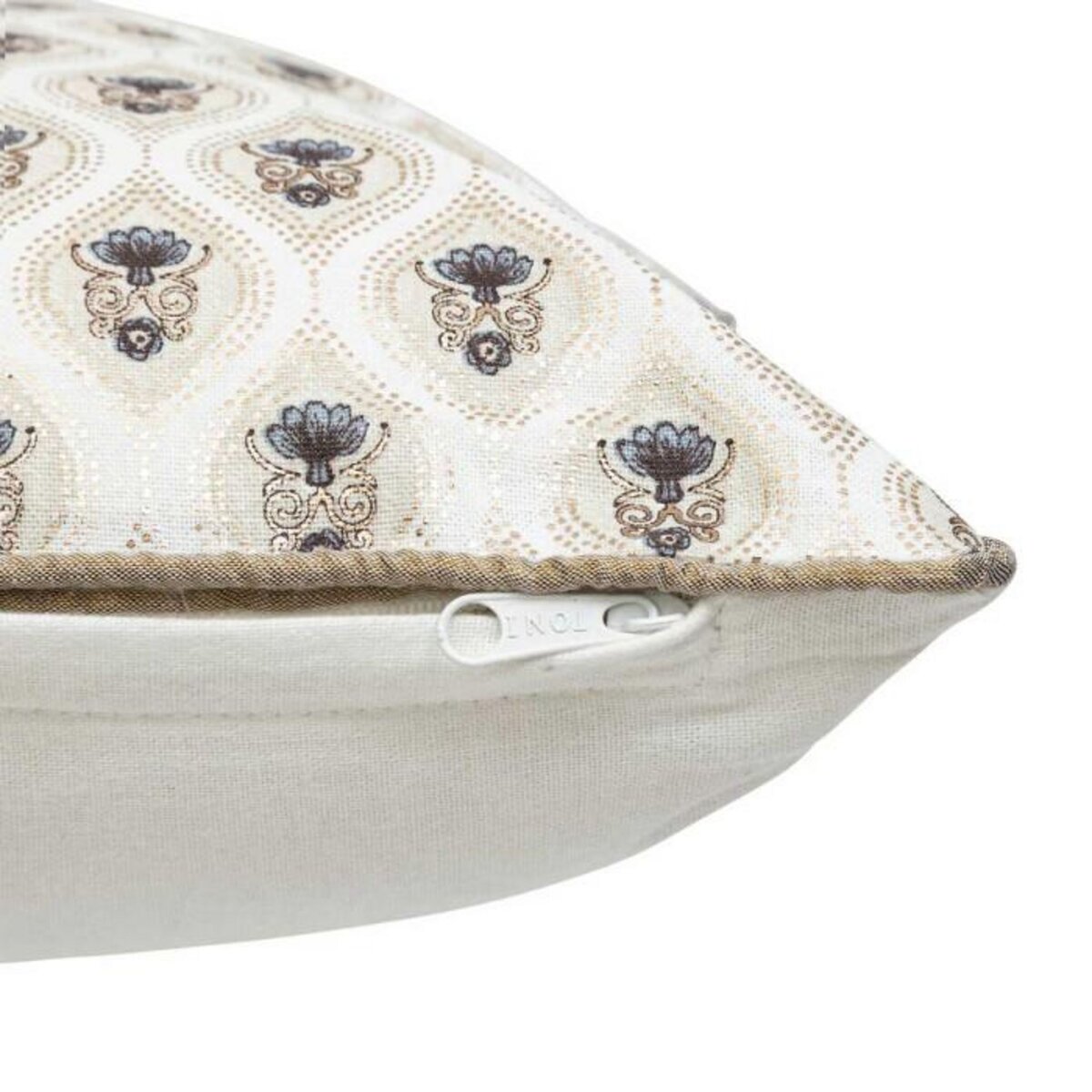 ATMOSPHERA Coussin Déco Imprimé  Little Cottage  40x40cm Blanc