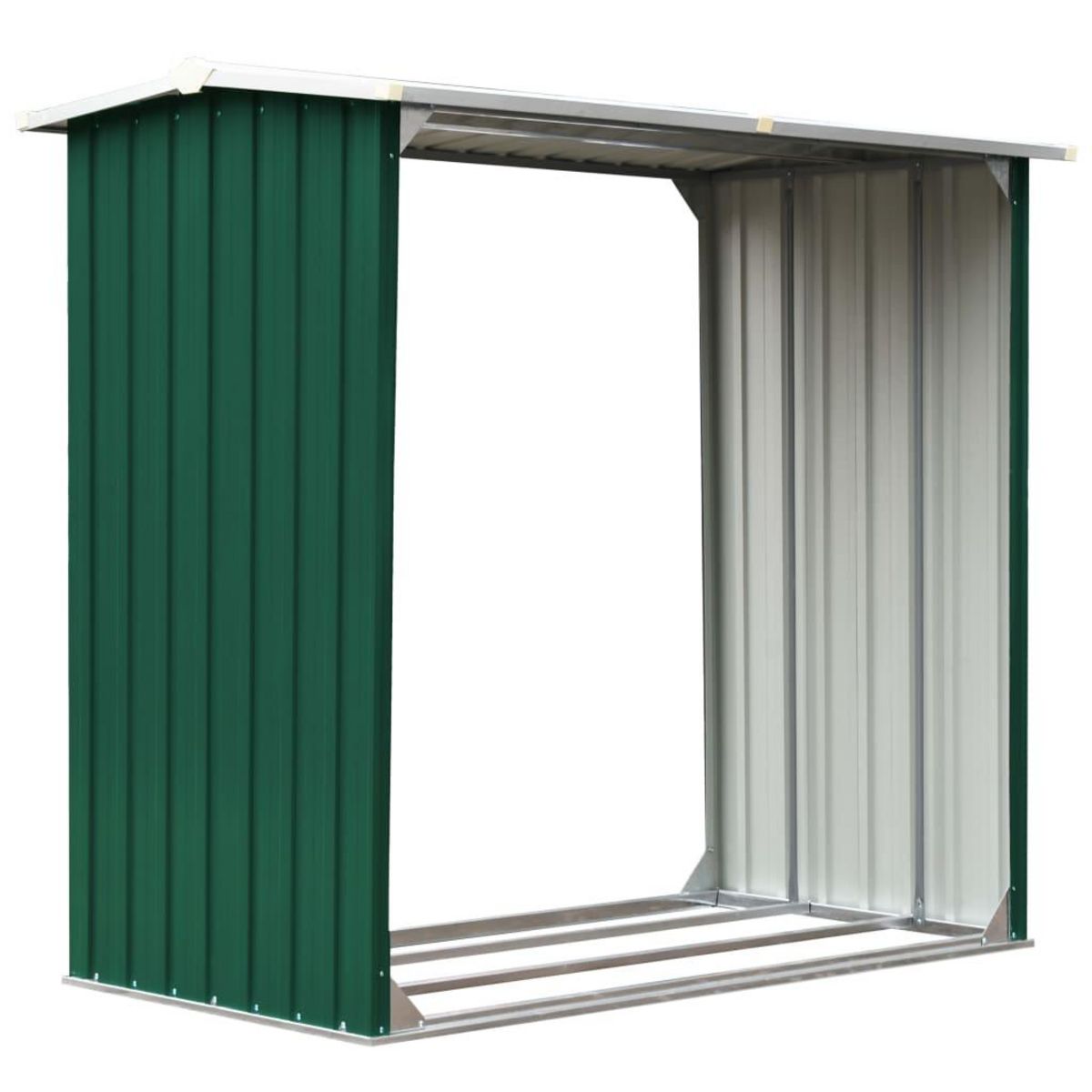VIDAXL Abri de stockage de bois Acier galvanise 172x91x154 cm Vert