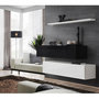 Voir la diapositive 2 : Paris Prix Lot de 2 Bancs Muraux & Étagère  Switch SBII  130cm Noir & Blanc
