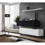 Voir la diapositive 2 : Paris Prix Lot de 2 Bancs Muraux & Étagère  Switch SBII  130cm Noir & Blanc