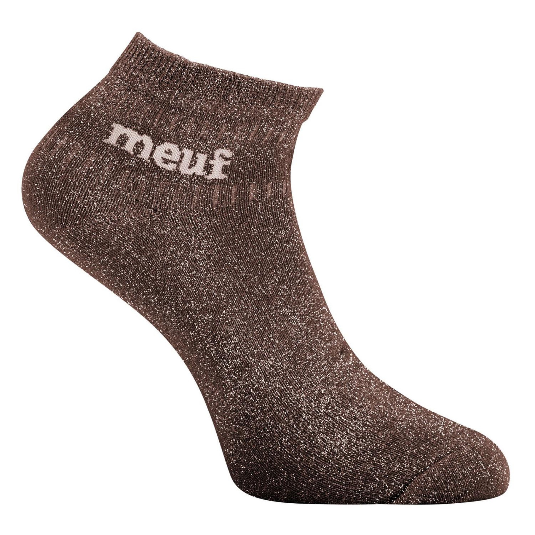 Voir la diapositive 2 : TWINDAY Lot de 6 paires de chaussettes mi-hautes femme à paillettes meuf