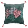 Voir la diapositive 1 : Paris Prix Coussin à Pompons  Jardin Intérieur  40x40cm Vert