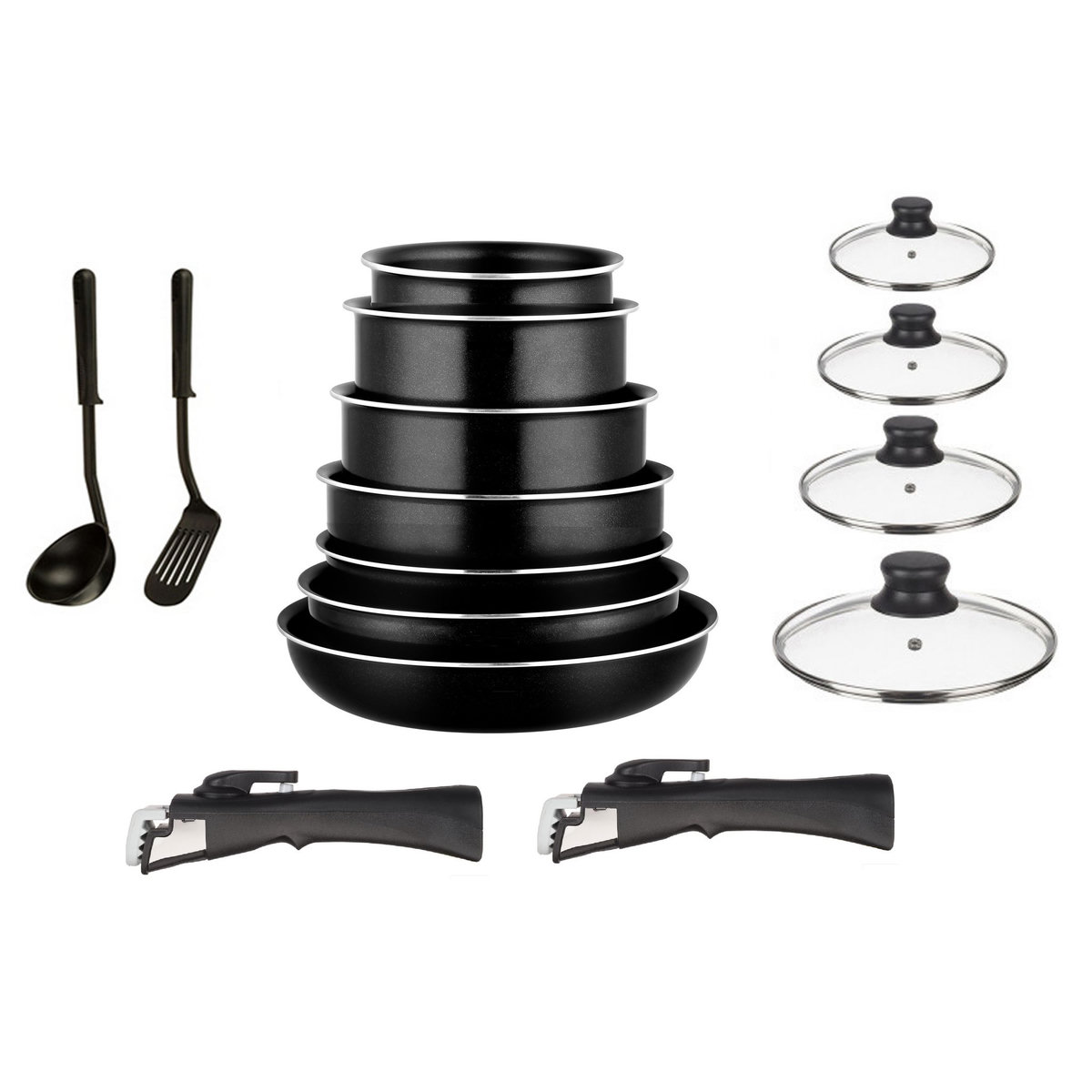 Arthur Martin Batterie de cuisine amovible induction 15 pièces 