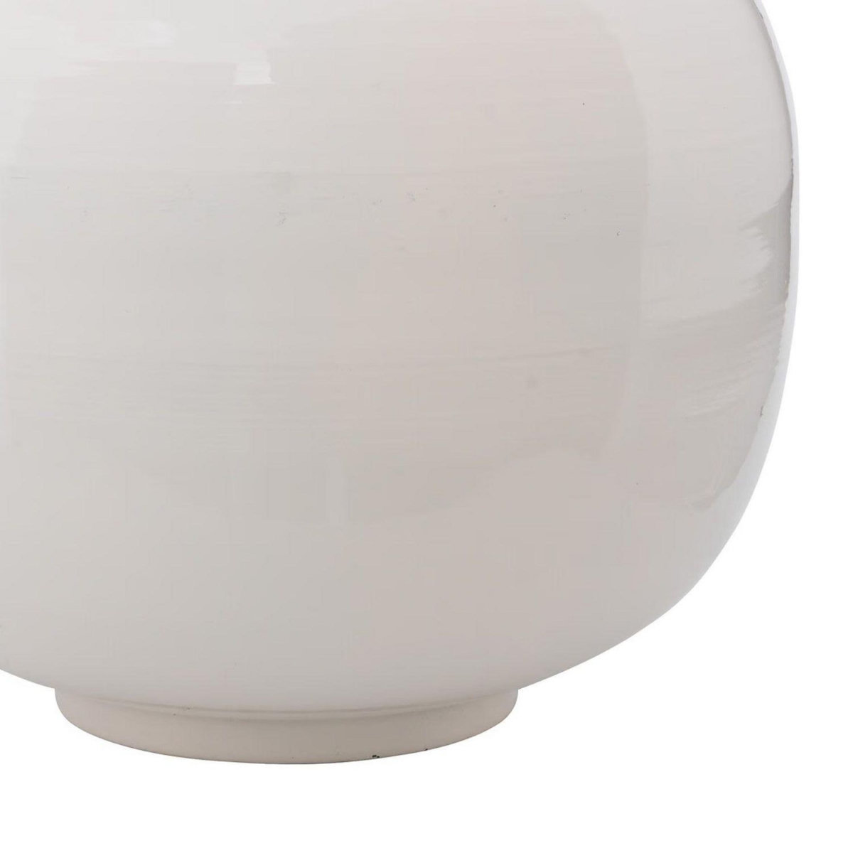 ATMOSPHERA Vase en métal émaillé KIAN - H. 33,5 cm - Blanc
