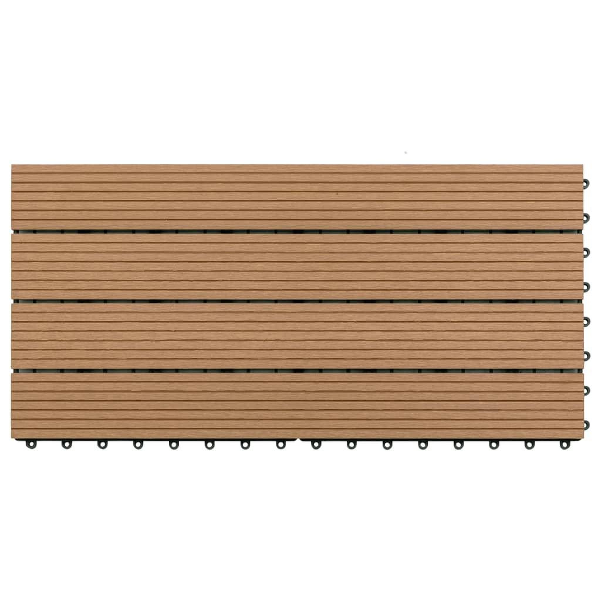 Voir la diapositive 3 : VIDAXL Carreaux de terrasse 6 pcs WPC 60x30 cm 1,08 m^2 Marron