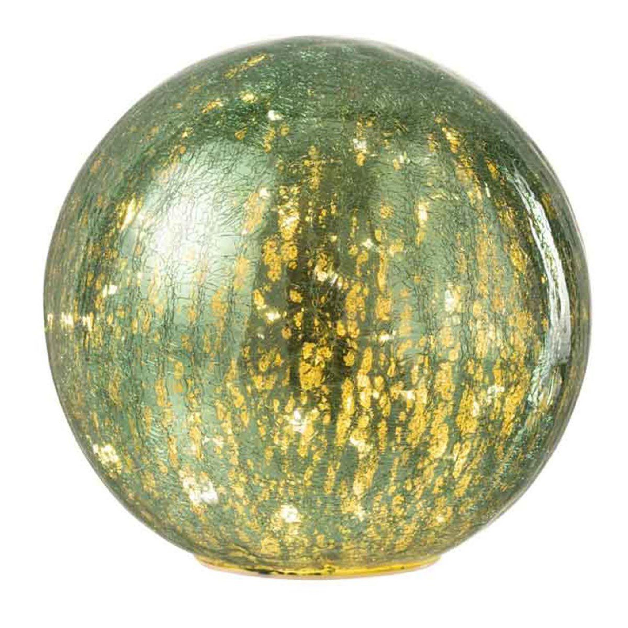 Voir la diapositive 2 : J-LINE Boule en verre led déco  sazo  20cm vert