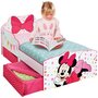  Minnie Mouse - Lit pour enfants avec espace de rangement sous le lit 70 x 140 cm